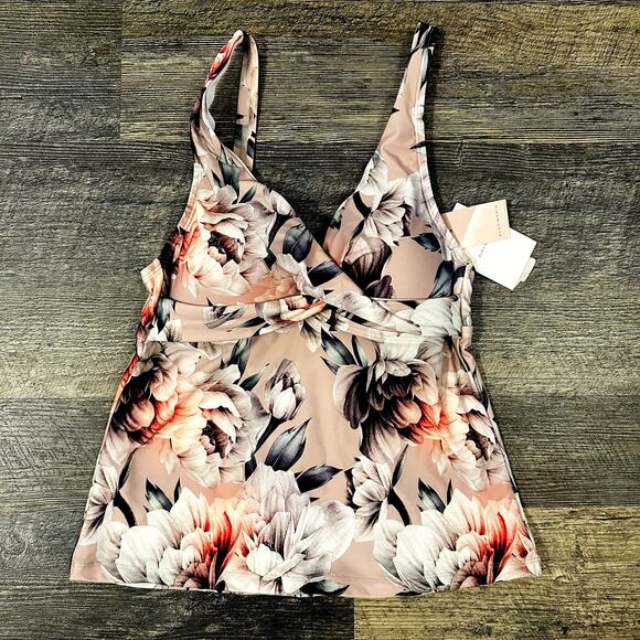 Alex Marie 2 piece Floral Light pink Swimsuit Medium - Picture 1 of 8